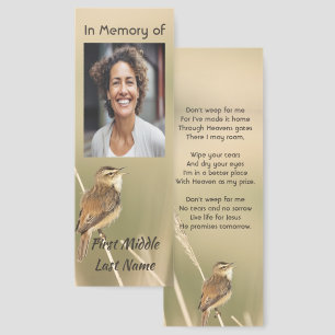 Christian Memorial Photo Bird Garden Nature  Bookmarks
