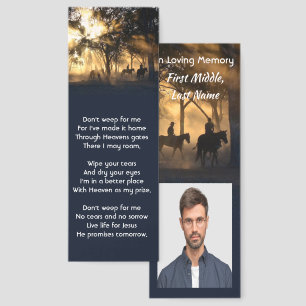 Christian Memorial Photo Forest Trail Walk Horses Bookmarks