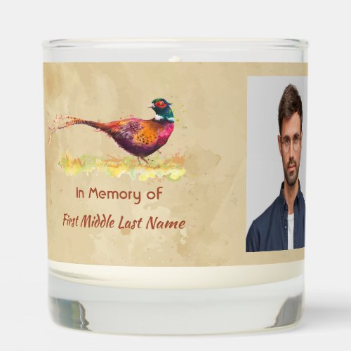 Christian Memorial Photo Invite Pheasant Bird Art