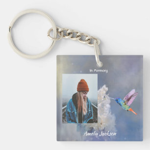 Christian Memorial Photo Keepsake Keychain