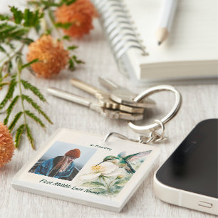 Christian Memorial Photo Keepsake Keychain