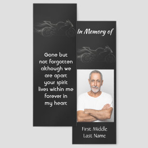 Christian Memorial Photo Motorcycle Biker Bookmarks