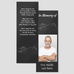 Christian Memorial Photo Motorcycle Biker Bookmarks