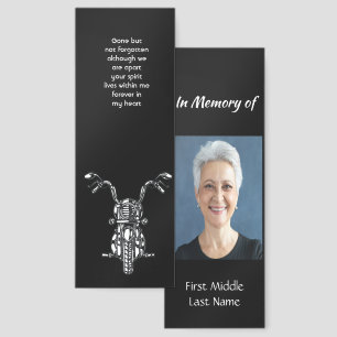 Christian Memorial Photo Motorcycle Biker Bookmarks
