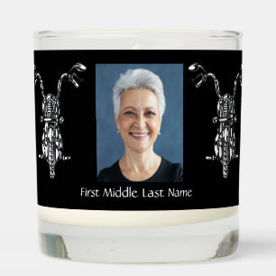 Christian Memorial Photo Motorcycle Biker Scented Candle