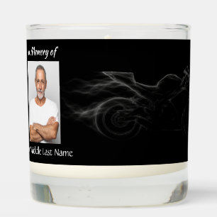 Christian Memorial Photo Motorcycle Biker Scented Candle