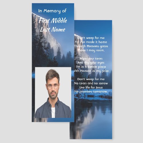 Christian Memorial Photo Mountain Lake Winter Snow