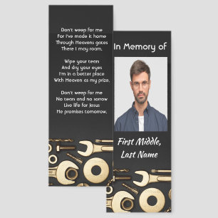 Christian Memorial Photo Prayer Tools Mechanic Bookmarks