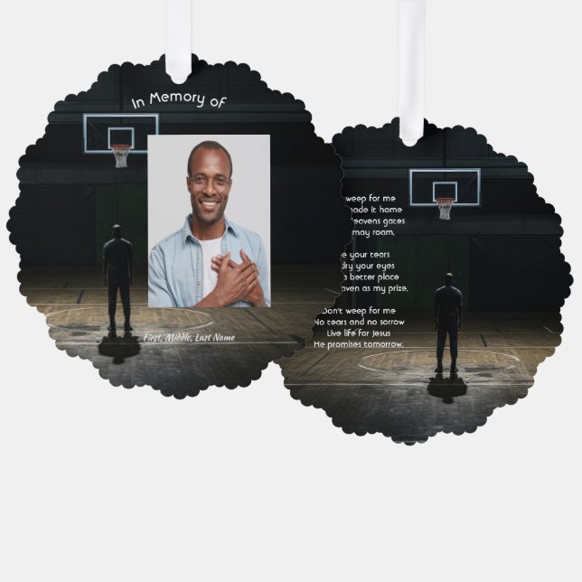 Christian Memorial Pocket Card Basketball Game  (Front/Back)