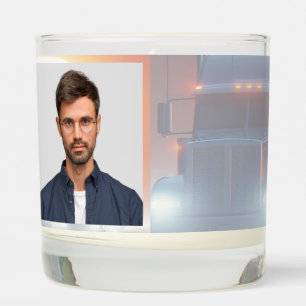 Christian Memorial Semi-Truck Tractor-trailer Scented Candle
