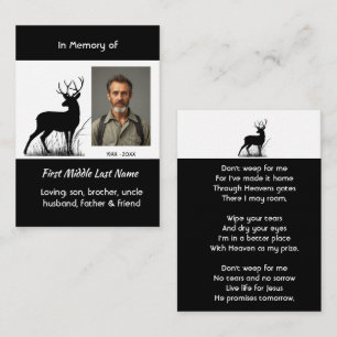 Christian Memorial Stag Deer Outdoorsman  Business Card