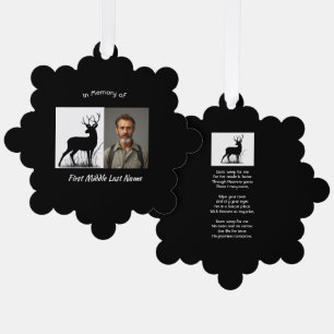 Christian Memorial Stag Deer Outdoorsman Ornament Card