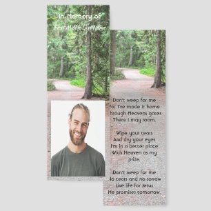 Christian Memorial Trail Path Walk Hike Forest Bookmarks