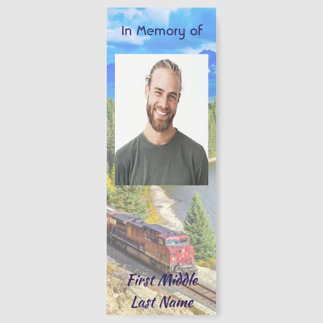 Christian Memorial Train Rail Tram Railway Bookmarks (Front)