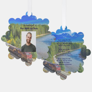 Christian Memorial Train Rail Tram Railway Ornament Card