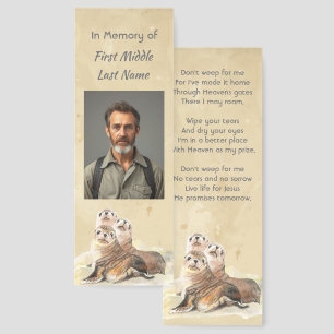 Christian Memorial Watercolor Seals Animals Bookmarks