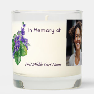 Christian Memorial Watercolor Wild Violet Scented Candle