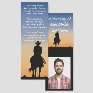 Christian Memorial Western Horse Back Riding Bookmarks