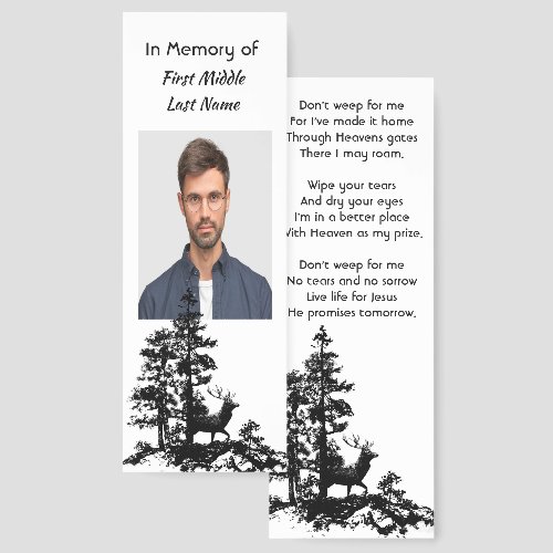 Christian Memory Keepsake Masculine Stag Deer