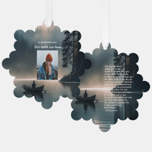 Christian Memory Keepsake Wilderness Lake Canoe Ornament Card