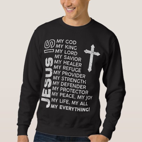 Christian Men Boys Kids Jesus Sweatshirt