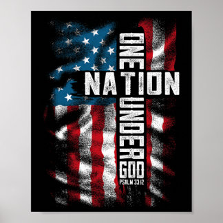 Christian Men One National Under God 4th Of July M Poster