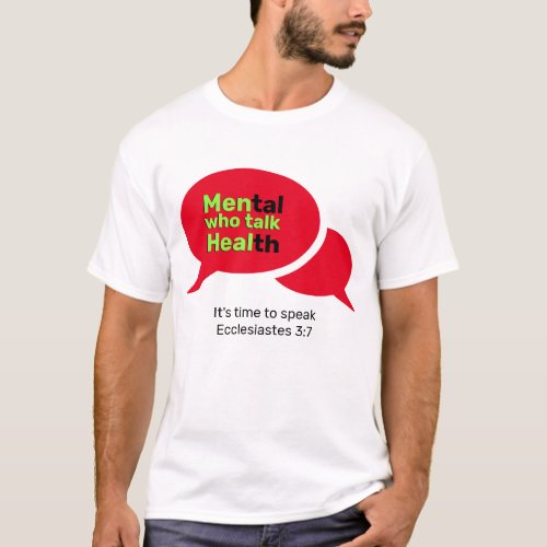 Christian MEN WHO TALK HEAL Mental Health  T_Shirt