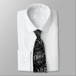 Christian Merry Christmas Chalkboard Calligraphy Tie<br><div class="desc">We say 'Merry Christmas' very often during the season, but sometimes we tend to forget where this greeting actually originates from. Here is a wonderfully elegant piece of custom hand lettering in the fashionable chalkboard look to give a gentle nudge back into the direction of Jesus. Professional calligraphy by Ivan...</div>