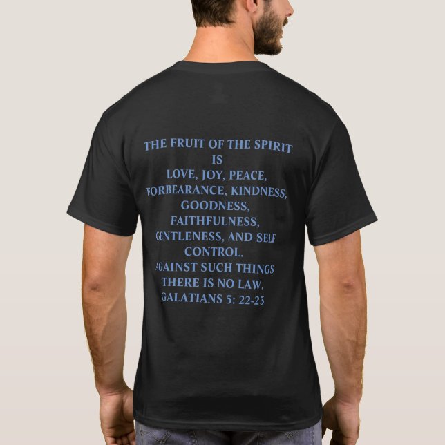 christian message share the gospel men's tshirt (Back)