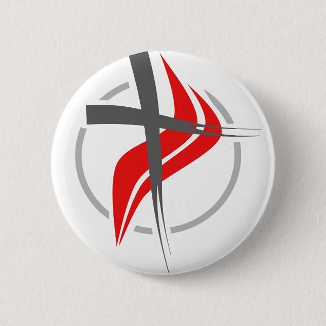 Christian / Methodist cross Pinback Button (Front)