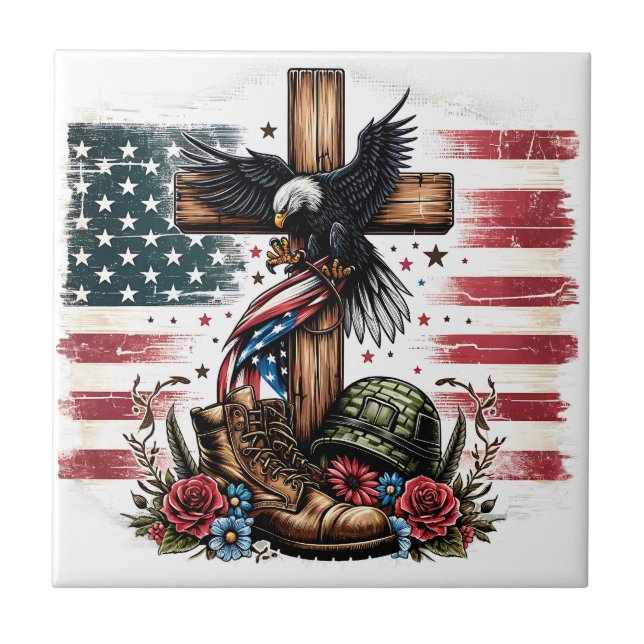 Christian Military Ceramic Tile (Front)