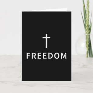 Christian Minimal Cross Freedom Religious Modern F Card