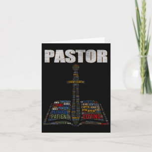 Christian Minister Word Cloud Church Pastor Apprec Card