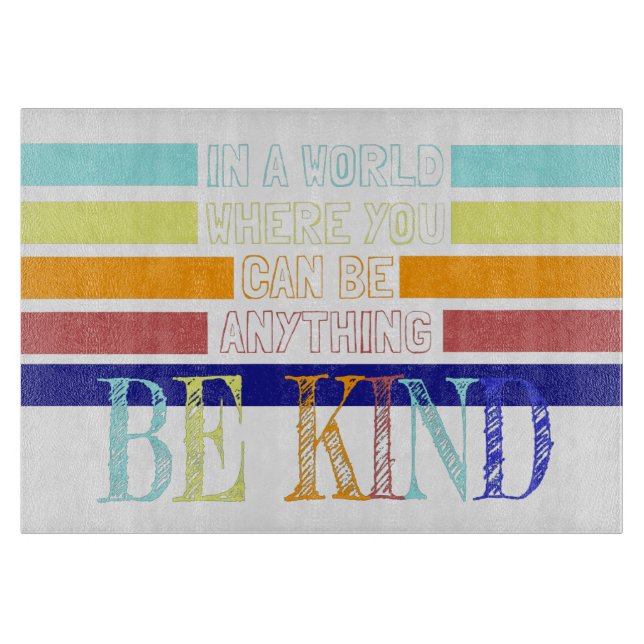 Christian Miracle Worker BE Kind Cutting Board (Front)