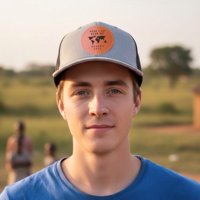 Christian Mission Trip Custom Leather Patch Hat (Creator Uploaded)