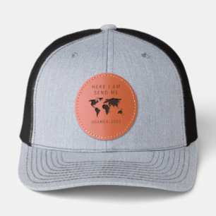 Christian Mission Trip Custom Leather Patch Hat