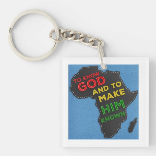 Christian Missionary Faux Felt Map of Africa Keychain