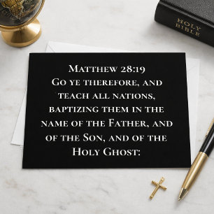 Christian Missions Teach All Nations Bible Verse Postcard