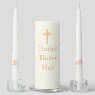 Christian Monogrammed Unity Candle Set