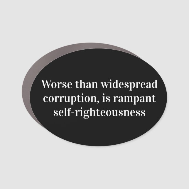 Christian morality quote car magnet (Front)
