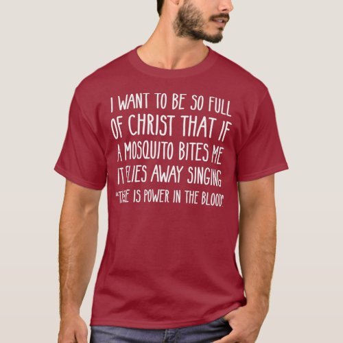 Christian Mosquito Joke Funny Deluxe T_Shirt