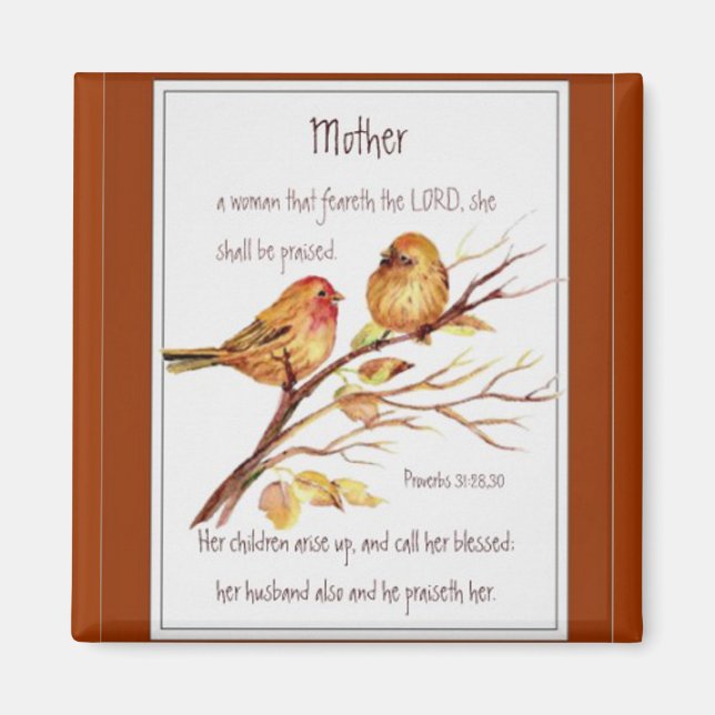 Christian Mother Scripture Proverbs 31 Magnet (Front)