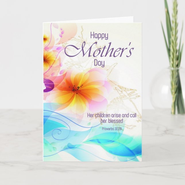Christian Mother's Day Card Bible Verse (Front)