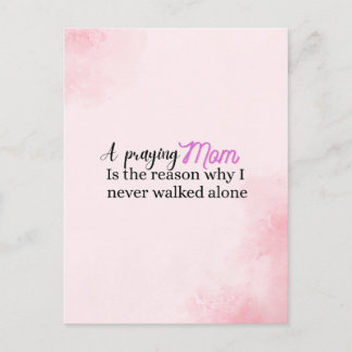 Christian Mother's day gift faith mom quote  Postcard