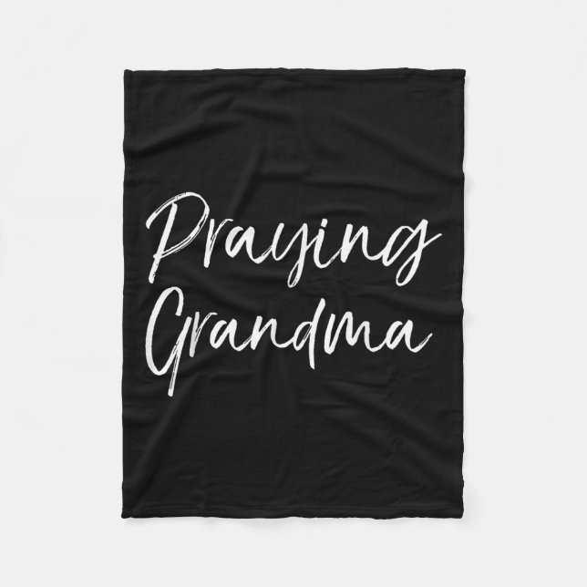 Christian Mother's Day Gift Prayer Warrior Praying Fleece Blanket (Front)