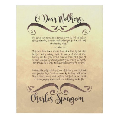 Christian Mothers Day Inspirational Canvas Print