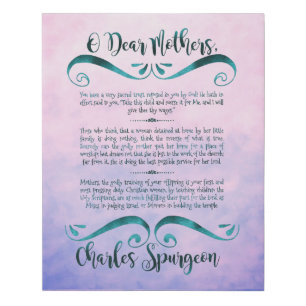 Christian Mother's Day Inspirational Canvas Print