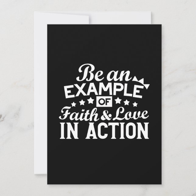 Christian Motivation Design – Faith, Love, and Act Holiday Card (Front)