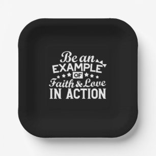 Christian Motivation Design – Faith, Love, and Act Paper Plates