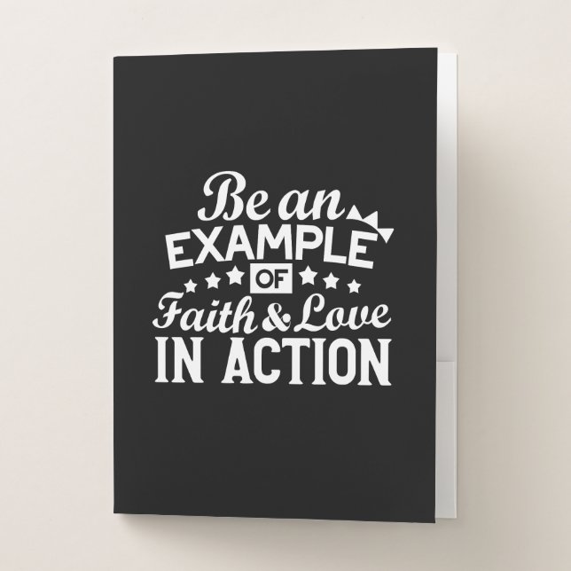 Christian Motivation Design – Faith, Love, and Act Pocket Folder (Front)